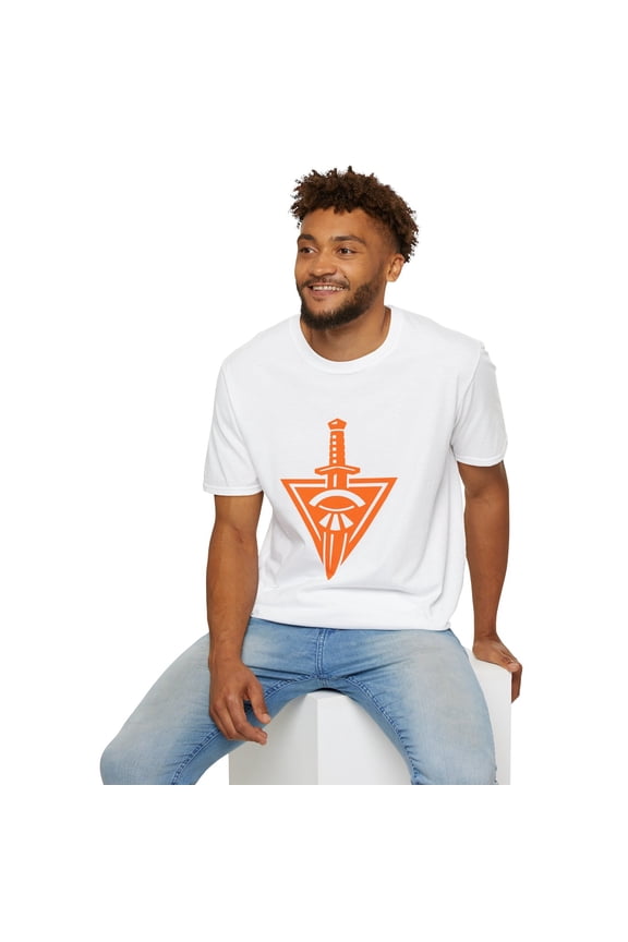 Dagger Gamer Stealth Symbol Fictitious Tactical Emblem Unisex Softstyle T-Shirt