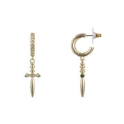 Bella by Thorne Dagger Adult Huggie Earrings, Gold