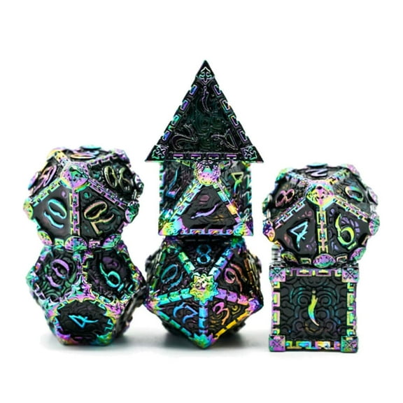 Foam Brain Games Dagger of Venom Poly Set - Black Rainbow (7) New