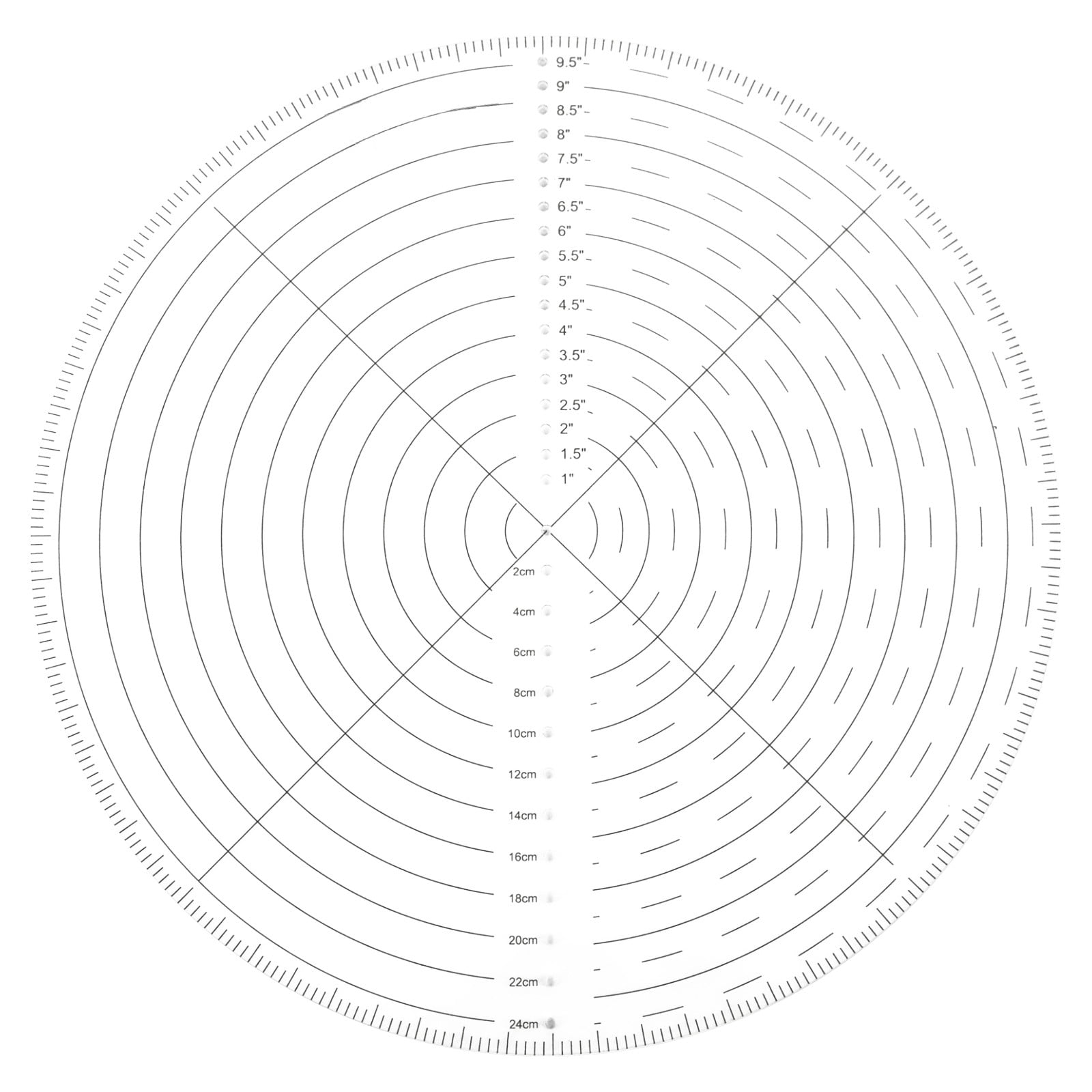 DagobertNiko 10inch Circular Plastic Template Sewing Template Circular