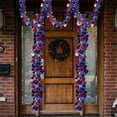 thumbnail image 1 of DagobertNiko 59 Inch Patriotic Glitter Tinsel Garland Decor Red White Blue Star Metallic Tinsel Twist Garland Decor Parade Golf Cart Shiny Tinsels for Car Bike Independence Day Memorial Day Decor, 1 of 6
