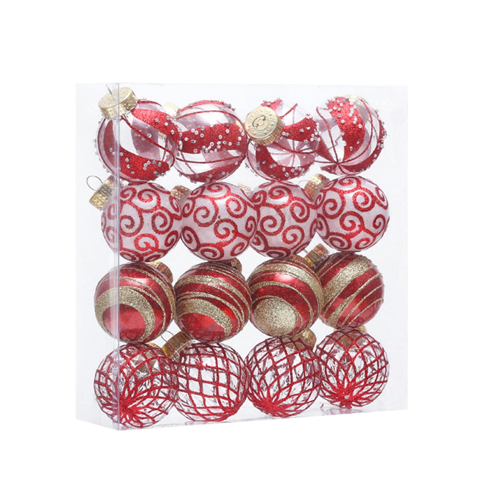 DagobertNiko Black and Friday Deals 16 Pack Christmas Ornaments, 60mm