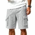 thumbnail image 1 of DagobertNiko Cargo Shorts for Men Elastic Waist Drawstring Shorts Quick Dry Loose Fitted Summer Shorts with Pockets, 1 of 6