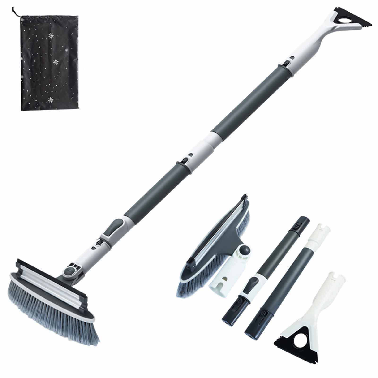 DagobertNiko Extendable Snow Brush And Ice Scraper,270° Pivoting Snow