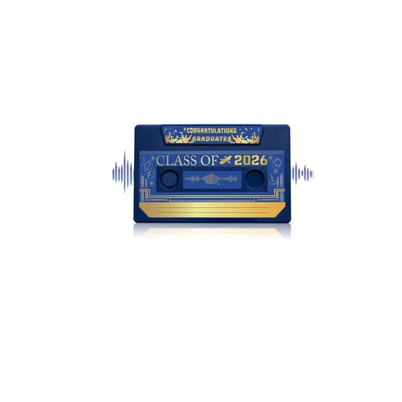 DagobertNiko Graduates‘ Message Memorial Book with Audio Recording Cards, Keepsake Photo Album for Class of 2026, Unique Gift for College Grad, Personalized Signable Pages, 1 Audio Card Included