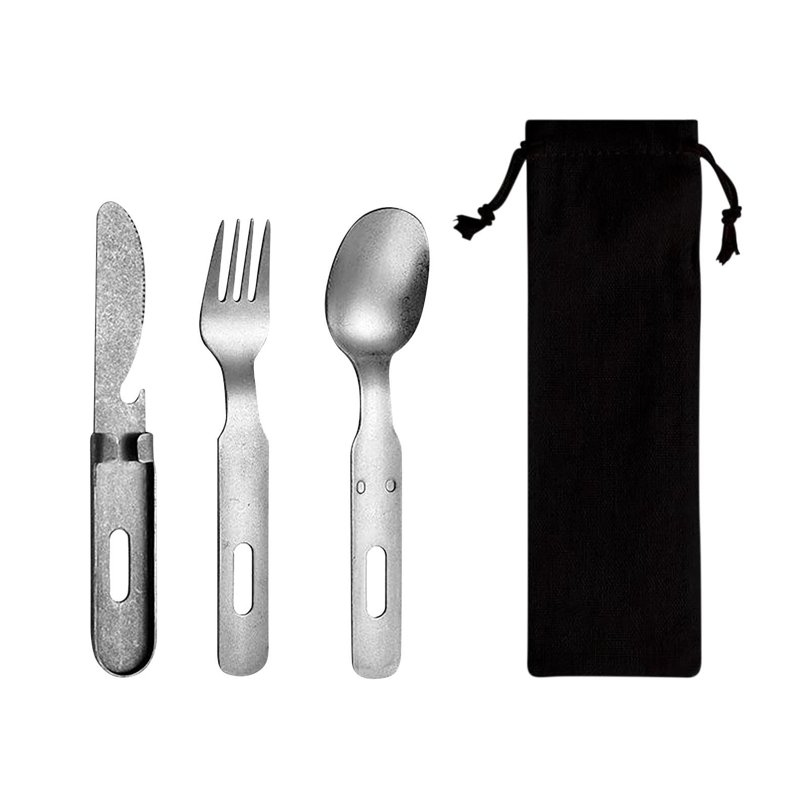 DagobertNiko Outdoor Travel Cutlery Set 3piece Stainless Steel Cutlery