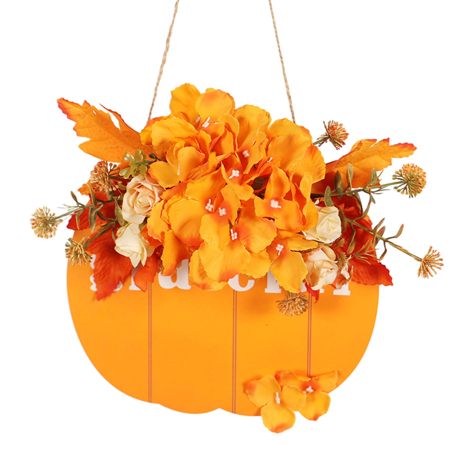 DagobertNiko Pumpkin Sign Thanksgiving Day Door Sign Wooden Home Sign