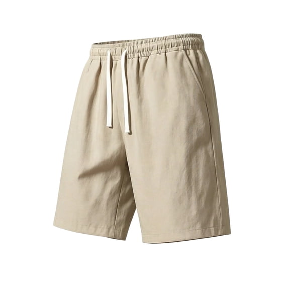 DagobertNiko Shorts for Men Elastic Waist Drawstring Shorts Lightweight Summer Beach Shorts with Pockets