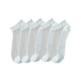 thumbnail image 1 of Dagugfen 5 Pairs No Show Socks Women Low Cut Breathable Wicking Hidden Ruffle Dancing Socks for Flats, 1 of 5