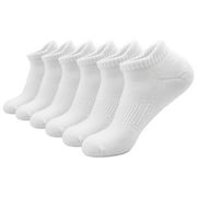 Dagugfen 6 Pairs Mens Ankle Socks Low Cut Absorbing Breathable Comfy Sports Running Basketball Socks