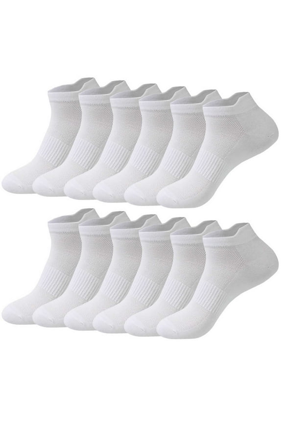 6 Pairs Mens Socks Low Cut Comfy Warm Absorbing Breathable Sports Hiking Running Crew Socks for Women