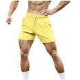 thumbnail image 1 of Dagugfen Athletic Mens Shorts Summer Elastic Waist Drawstring Fitted Solid Color Comfy Workout Gym Shorts, 1 of 3