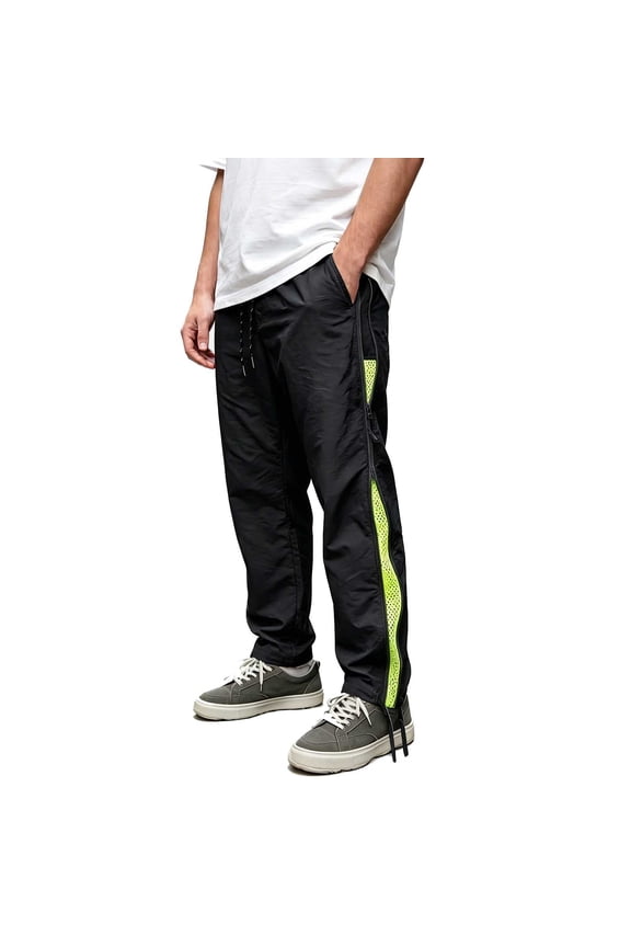 Athletic Pants for Men Drawstring Mesh Breathable Elastic Waist Moisture Wicking Workout Pants with Pockets