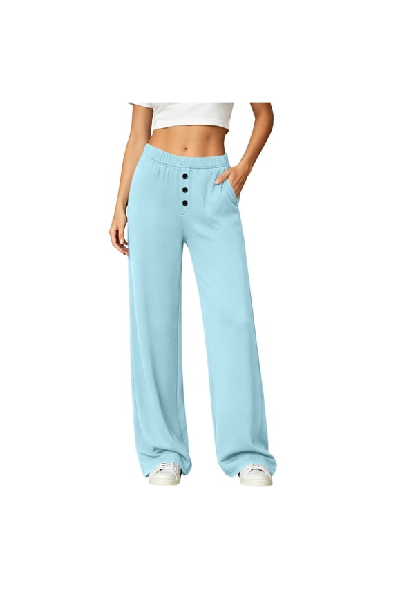 Athletic Pants for Women Loose Fitted Elastic High Waist Full Length Yoga Pants Gym Workout Breathable Trousers