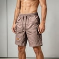 thumbnail image 1 of Dagugfen Athletic Shorts for Men Elastic Waist Drawstring 9" Inseam Loose Fitted Outdoor Sports Casual Shorts with Multi Pockets, 1 of 7