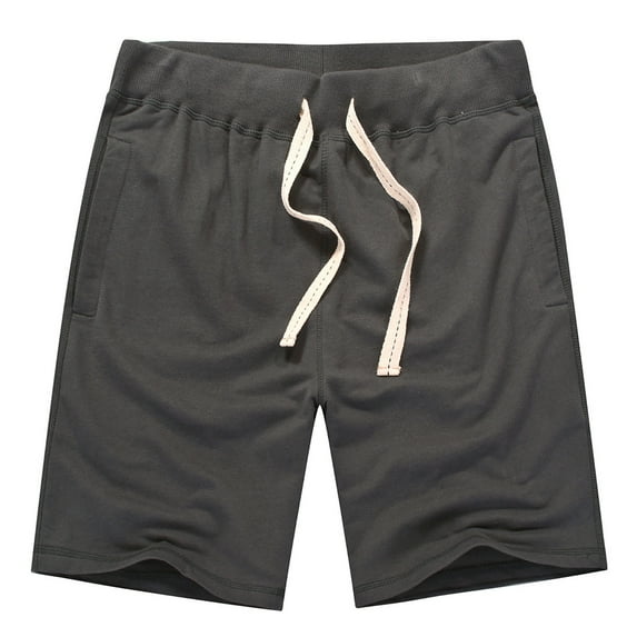 Dagugfen Athletic Shorts for Men Summer Elastic Waist Solid Color Loose Comfy Workout Running Shorts