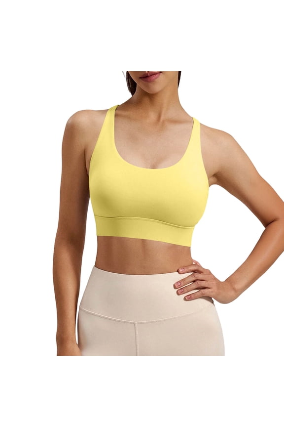 Athletic Tank Tops with Built in Bra for Women Racerback Crew Neck Sleeveless Crop Tops Gym Yoga Workout Activewear Tops
