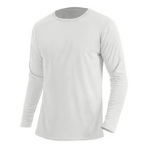 Dagugfen Athletic Tops for Men Long Sleeve Crew Neck Tight Breathable Lightweight Gym Workout Shirts