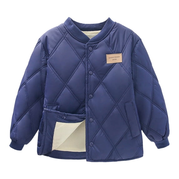 Dagugfen Baby Boy Girls Coat Winter Outerwear Button down Loose Cotton Comfy Warm Thick Padded Jacket for Kids