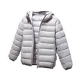 thumbnail image 1 of Dagugfen Baby Clothes Winter Jackets Zip up Outwear with Hood Lightweight Textured Warm Windproof Quilted Jackets 4-12 Years, 1 of 3