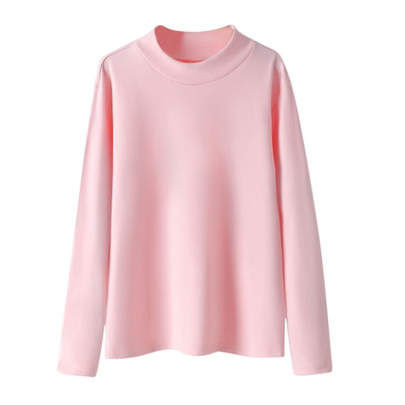 Dagugfen Baby boy girl clothes Long Sleeve High Neck Comfy Warm Lightfleece Casual Base Layer Thermal Undershirts for Kids