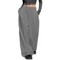 thumbnail image 1 of Dagugfen Baggy Sweatpants for Women Cotton Breathable Loose Fitted Elastic Waist with Pockets Loungewear Women's Fashion Pants, 1 of 6