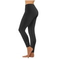 thumbnail image 1 of Dagugfen Base Lyer Leggings for Women Nylon Spandex Elasitc Waist Stretchy Fitness Yoga Pants Butt Lifting, 1 of 7