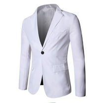 Dagugfen Blazer for Men Dress Long Sleeve Button Suit Business Casual Officewear Elegant Formal Jacket for Wedding