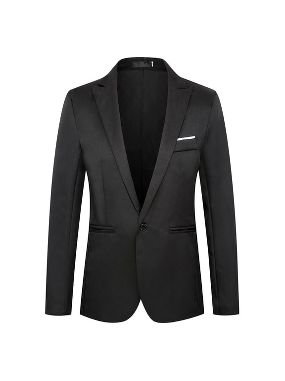 Blazer for Men Plus Size Button Dress Jackets Slim Elagant Casual Business Suit for Dinner Party Prom