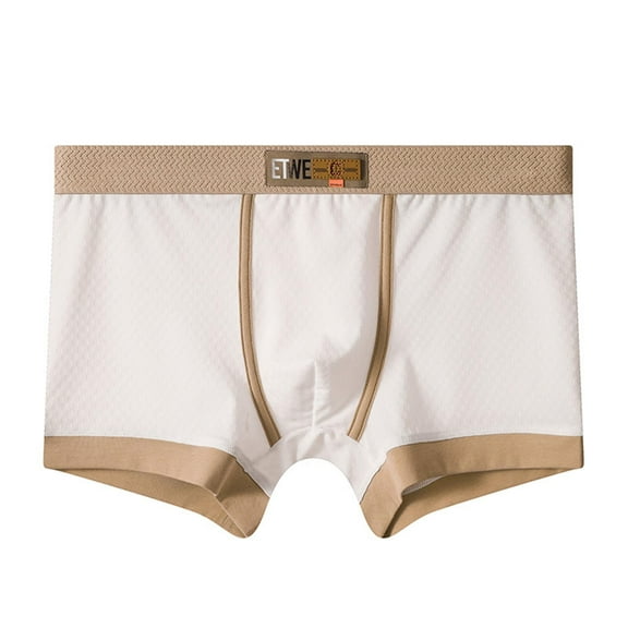 Dagugfen Boxers for Men Mid Waist Breathable Comfy Thin Lightweight Sweat Wicking Boxers Briefs Solid Color