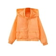 thumbnail image 1 of Dagugfen Boys Girls Rain Jackets Lightweight Zip up Long Sleeve Hoodies Loose Thin Casual Outwear with Pockets, 1 of 9