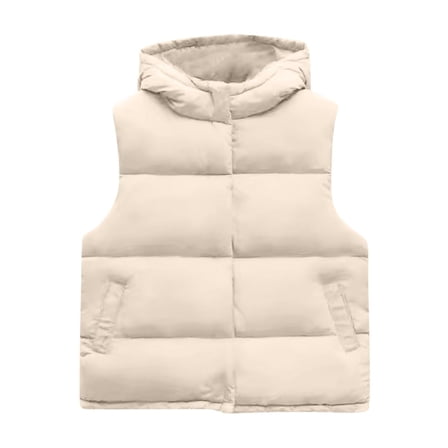 Dagugfen Boys Girls Winter Jackets Vests Zip up Sleeveless Hoodies Comfy Warm Quilted Coat 10-15 Years