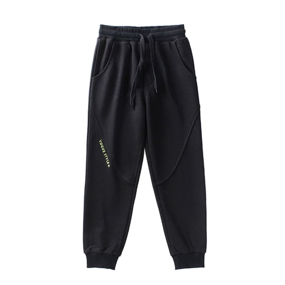 Dagugfen Boys Pants Fall Clothes Drawstring Elastic Waist Cotton Comfy Joggers Pants with Pockets 5-14 Years
