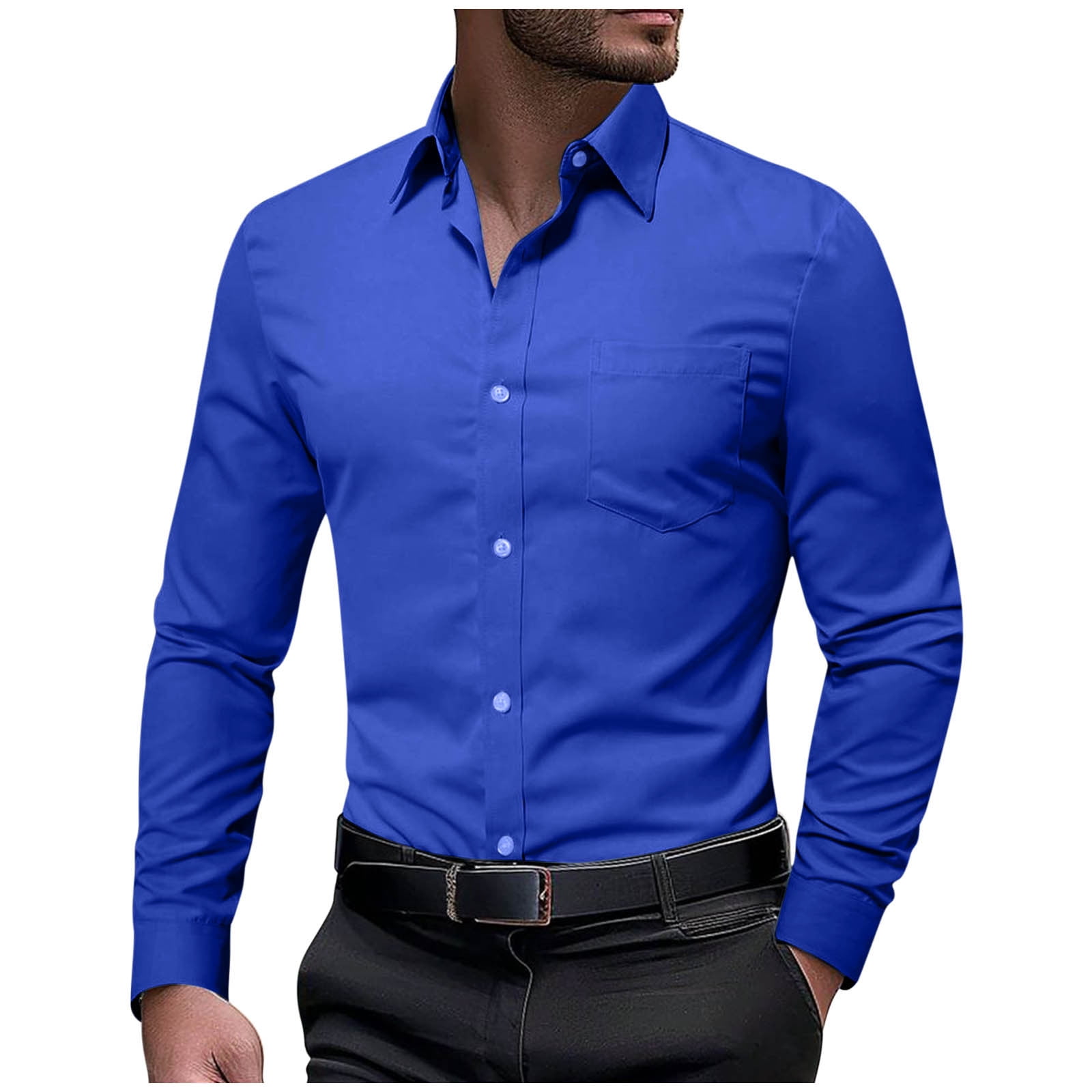 Men's Formal Button-Down Long Sleeve Shirt | Slim Fit