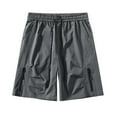 thumbnail image 1 of Dagugfen Cargo Mens Shorts Plus Size Elastic Waist Drawstring Loose Casual Outdoor Running Shorts with Zipper Pockets, 1 of 6