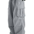 thumbnail image 1 of Dagugfen Cargo Pants for Men Elastic Waist Straight Leg Loose Comfy Outdoor Hiking Pants with Pockets, 1 of 5