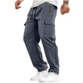 thumbnail image 1 of Dagugfen Cargo Pants for Men Loose Fitted Waterproof Quick Drying Breathable Hiking Camping Pants with Multi Pockets, 1 of 8
