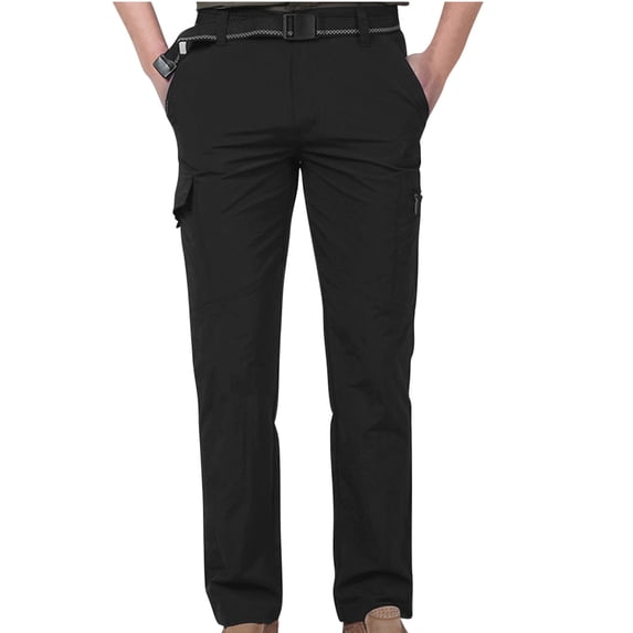 Dagugfen Cargo Pants for Men Workwear Straight Leg Full Length Loose Fitted Daily Wear Casual Pants with Multi Pockets