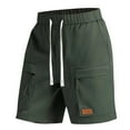 thumbnail image 1 of Dagugfen Cargo Shorts for Men Summer Drawstring Elastic Waist Loose Outdoor Sports Shorts with Pockets, 1 of 9