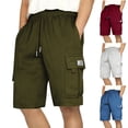 thumbnail image 1 of Dagugfen Cargo Shorts for Men Sweat Shorts Straight Leg Knee Length Drawstring Loose Comfy Outdoor Casual Shorts, 1 of 7