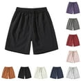 thumbnail image 1 of Dagugfen Casual Shorts for Men Drawstring Elastic Waist Solid Color Loose Sports Camping Trainning Shorts, 1 of 3