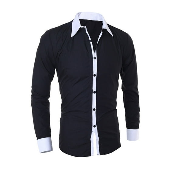Dagugfen Dress Shirts for Men Button up Shirts Long Sleeve Fitted Comfy Business Casual Shirts for Dating Wedding