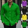 thumbnail image 1 of Dagugfen Dress Shirts for Men Solid Color Button down Work Office Business Casual Long Sleeve Shirts, 1 of 6