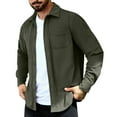 thumbnail image 1 of Dagugfen Fall Jackets for Men Button down Long Sleeve Lapel Loose Travel Casual Work Outwear Solid Color, 1 of 8