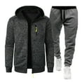 thumbnail image 1 of Dagugfen Fall Winter Sets for Men Sweatsuit Zip up Jackets with Hood Drawstring Pants Sports Leisure Outfits, 1 of 5