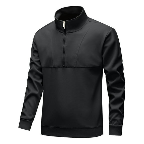Dagugfen Fall Winter Sweatshirts for Men Half Zip Mock Neck Pullover Sweat Shirts Casual Workout Tops