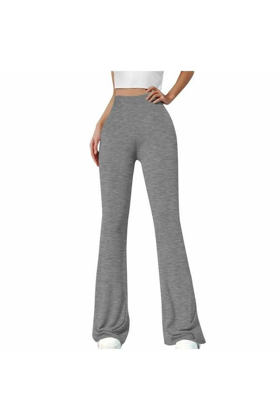 Flare Leg Pans for Women High Elastic Waisted Yoga Workout Pants Gym Sports Casual Trousers for Women