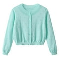thumbnail image 1 of Dagugfen Girls Sweater Jackets Long Sleeve Button down Ruffle Hollow out Comfy Casual Outwear 3-10 Years, 1 of 7