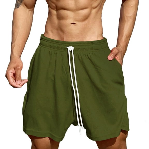 Dagugfen Gym Shorts Men Summer Casual Loose Fitted Drawstring Elastic Waist Running Basketball Short Athletic Activewear Short Pants with Pockets