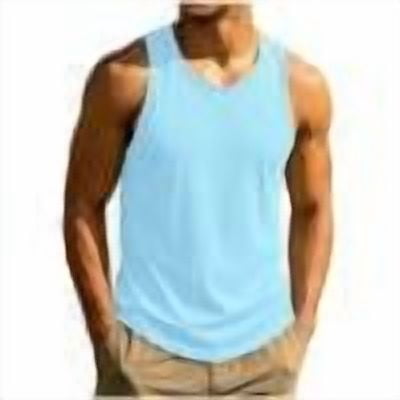 Dagugfen Gym Tank Tops for Men Crewneck Sleeveless Mesh Breathable Loose Muscle Tanks Outdoor Basketball Workout Tops